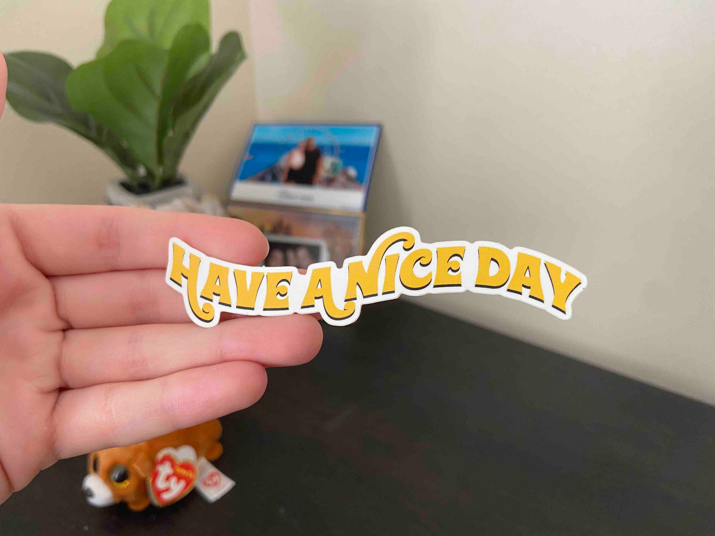 Have a Nice Day Yellow Script