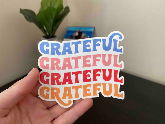 Grateful Sticker (Colorful)